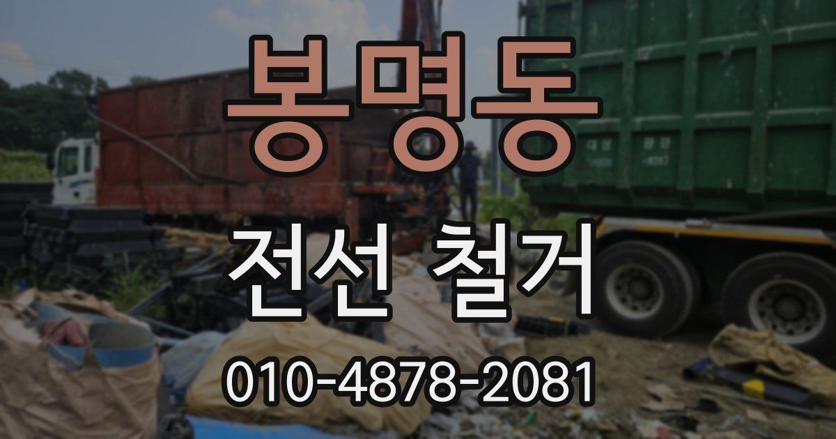 봉명동 전선 철거