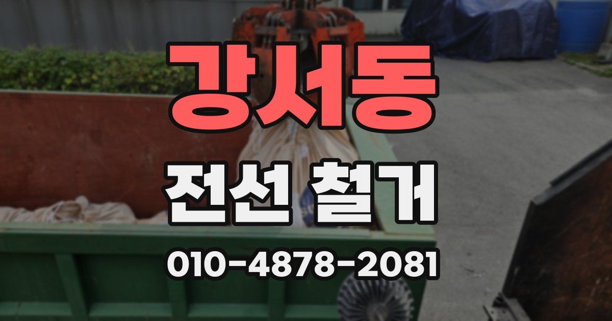 강서동 전선 철거