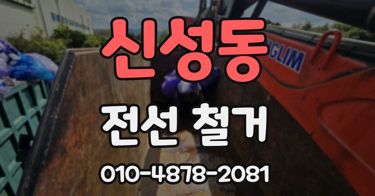 신성동 전선 철거