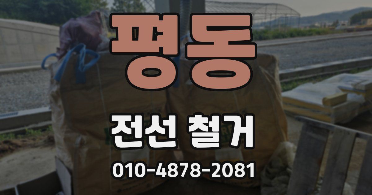 평동 전선 철거