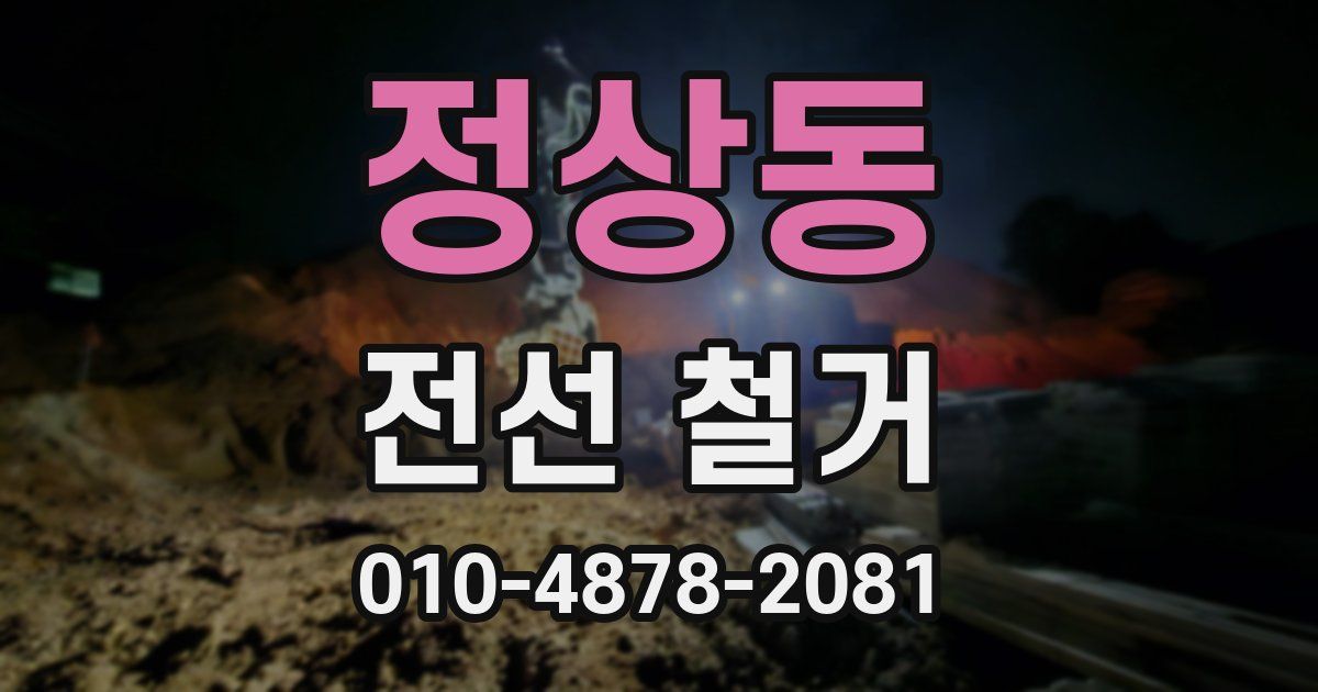 정상동 전선 철거