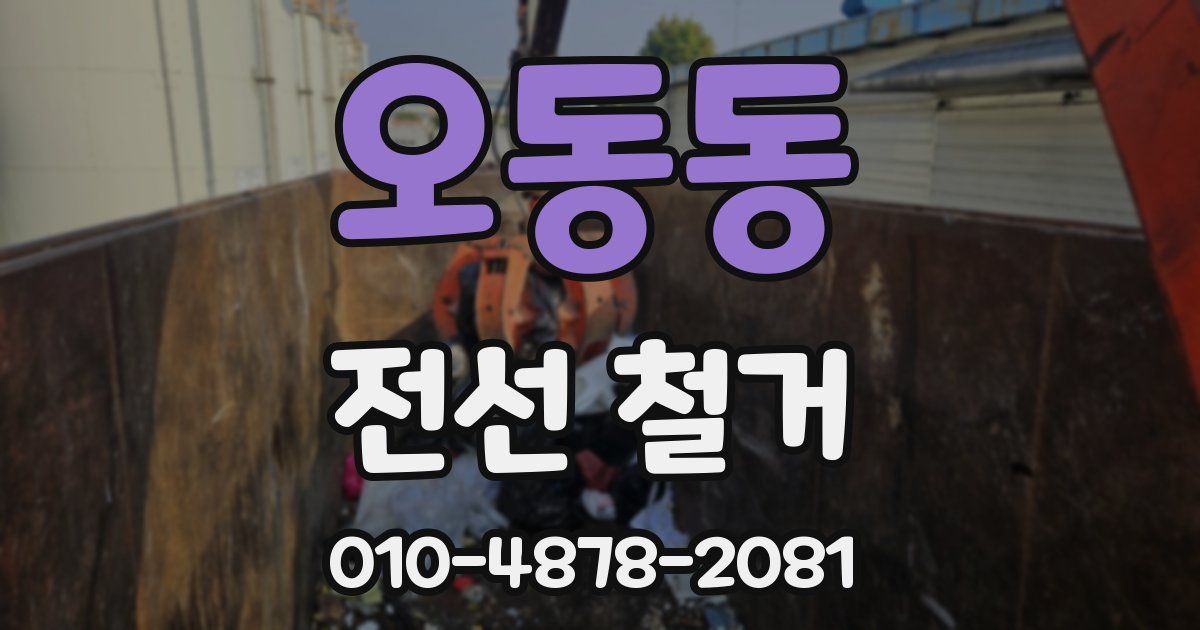 오동동 전선 철거