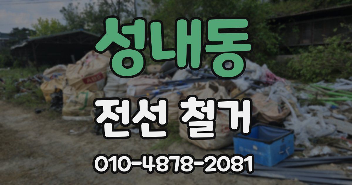 성내동 전선 철거