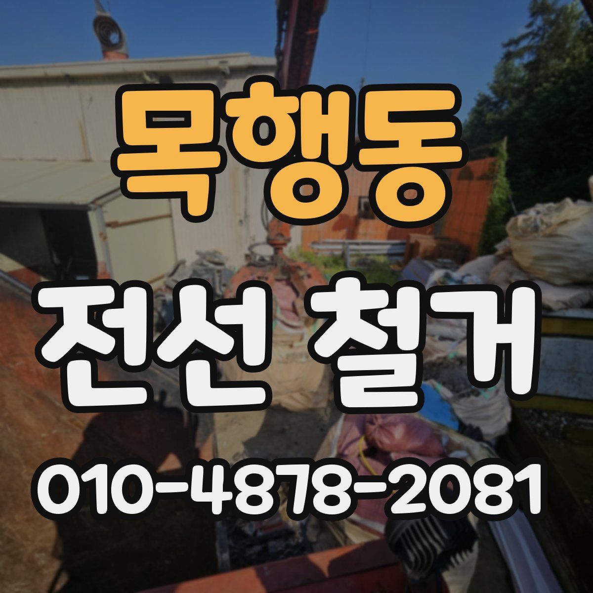 목행동 전선 철거