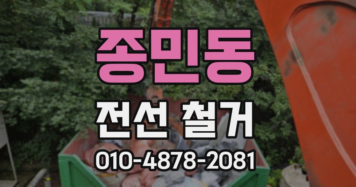 종민동 전선 철거