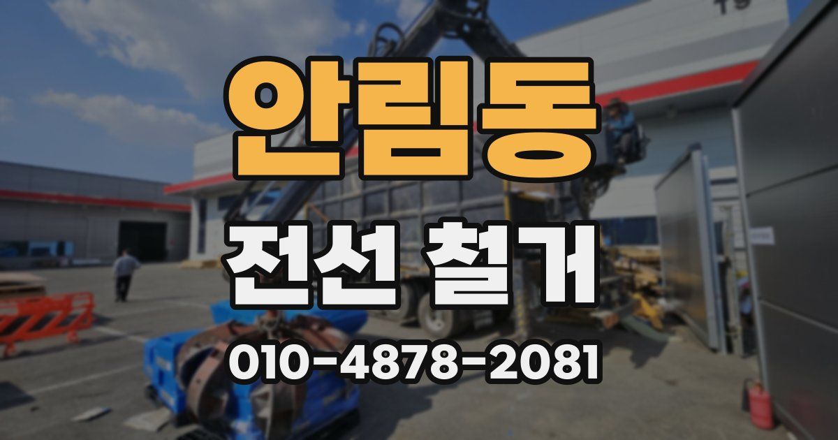 안림동 전선 철거