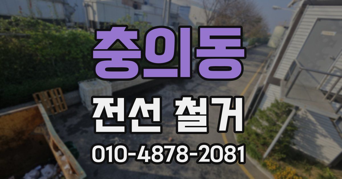 충의동 전선 철거