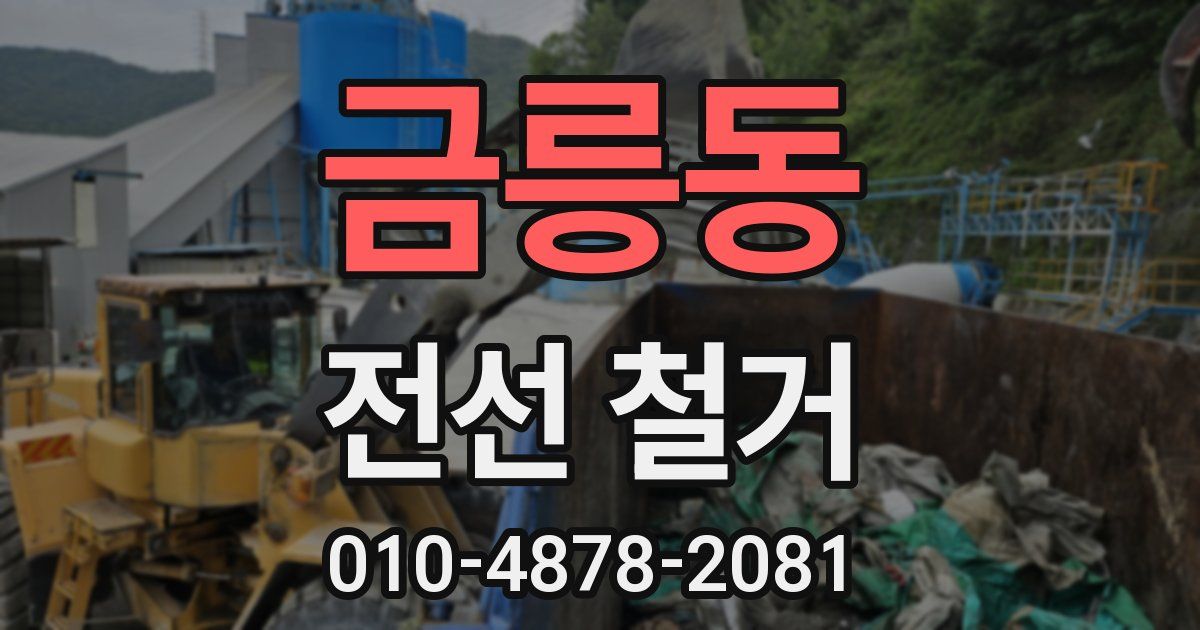 금릉동 전선 철거