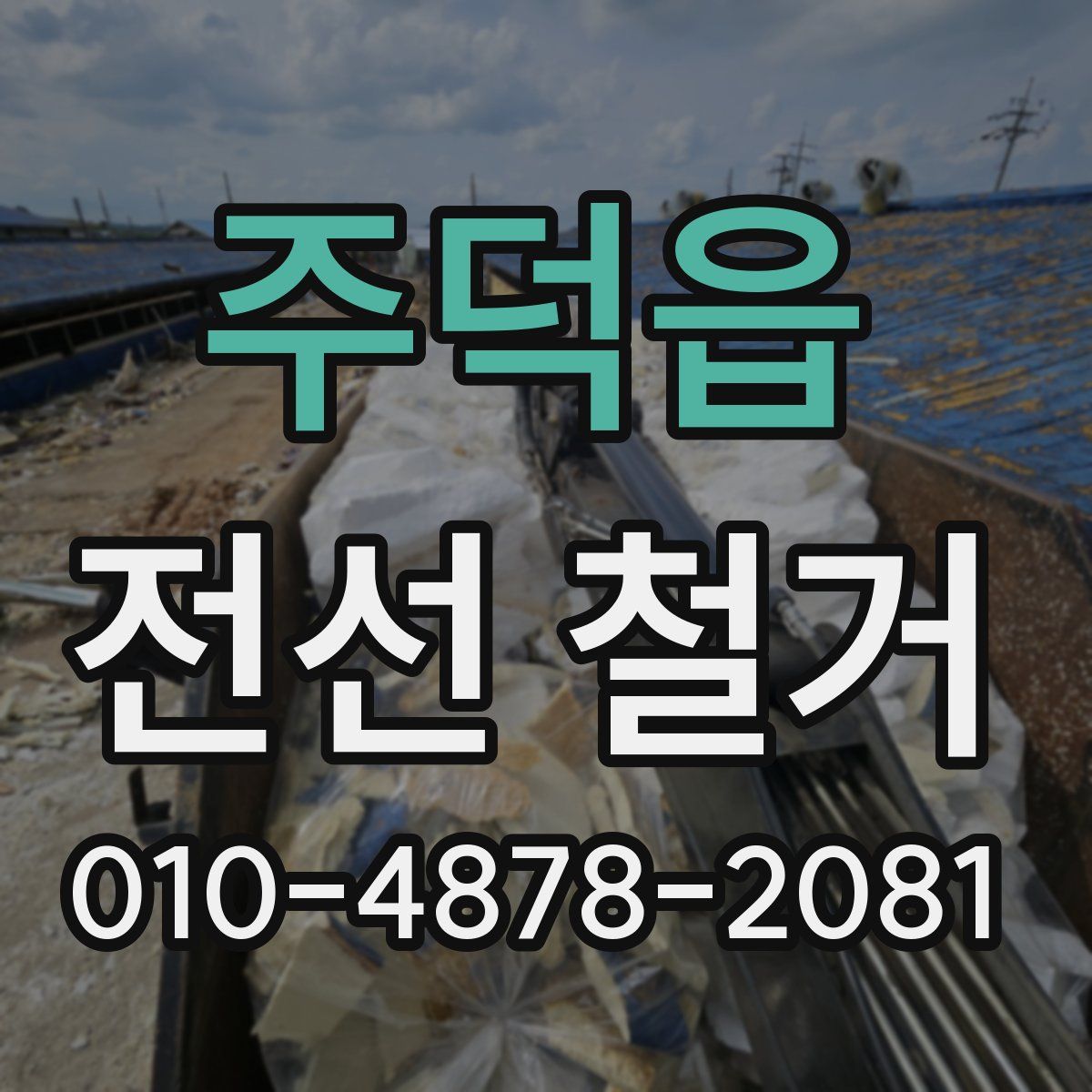 주덕읍 전선 철거