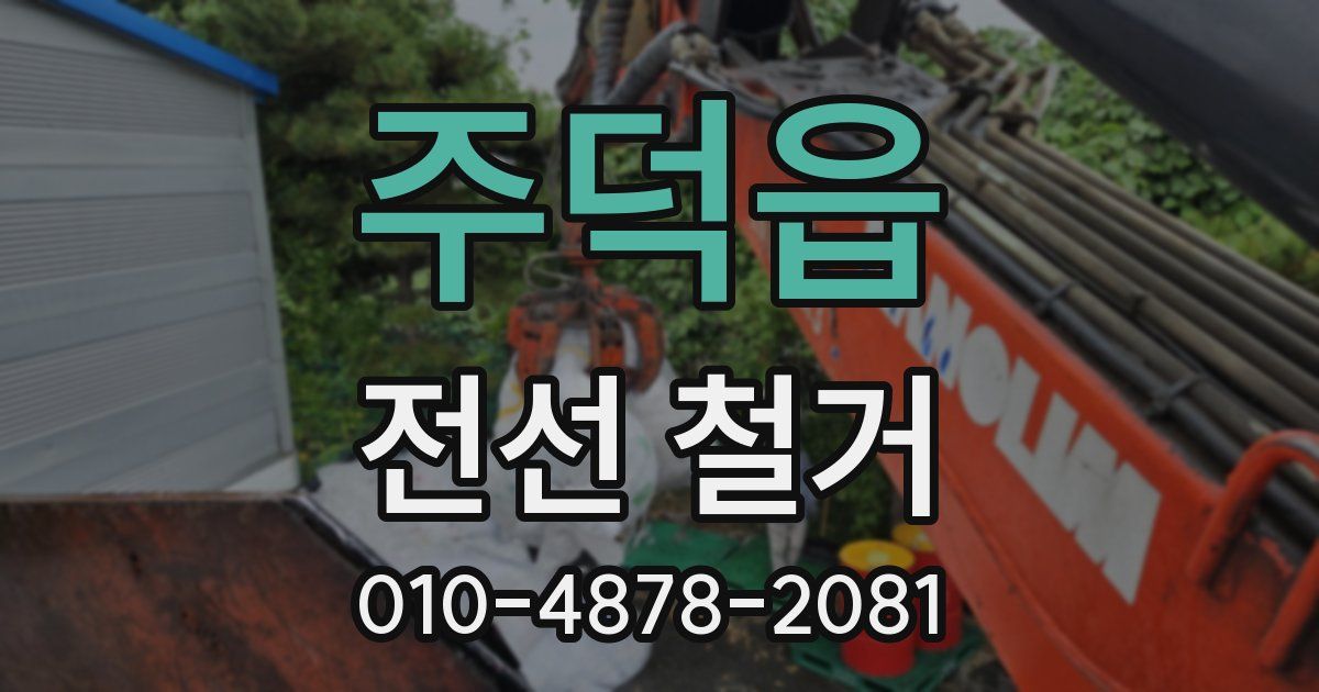 주덕읍 전선 철거