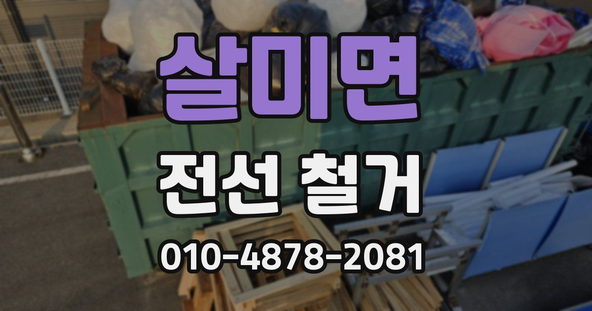 살미면 전선 철거