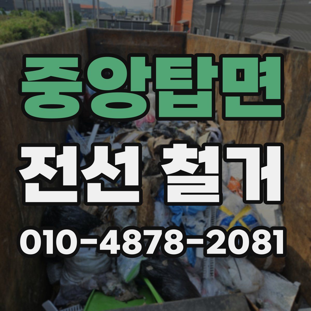 중앙탑면 전선 철거
