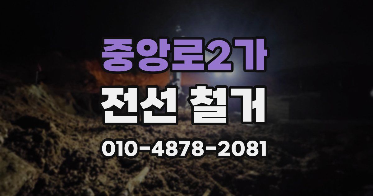 중앙로2가 전선 철거
