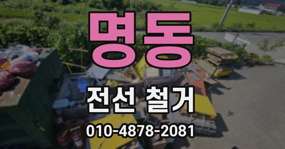 명동 전선 철거