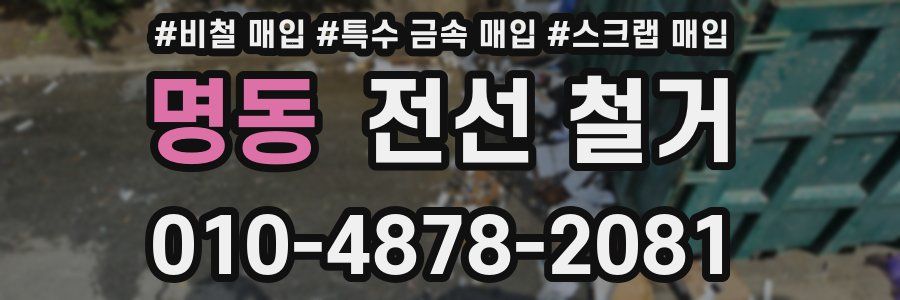 명동 전선 철거