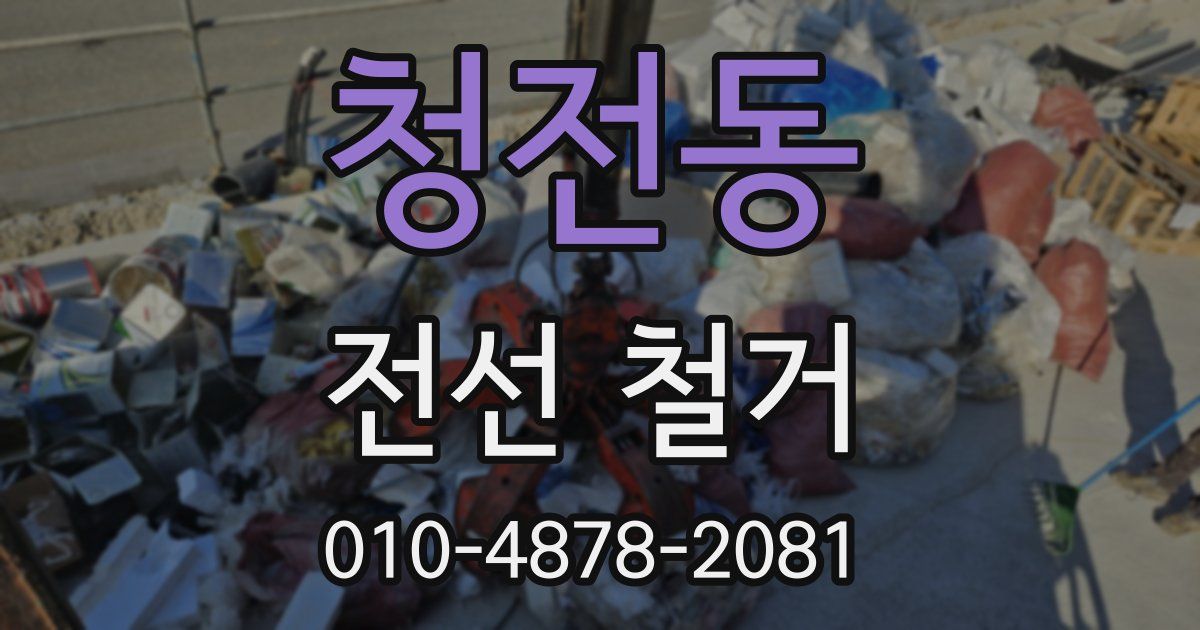 청전동 전선 철거