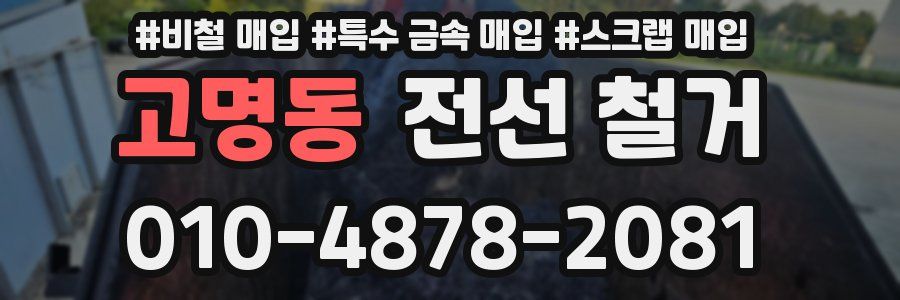 고명동 전선 철거