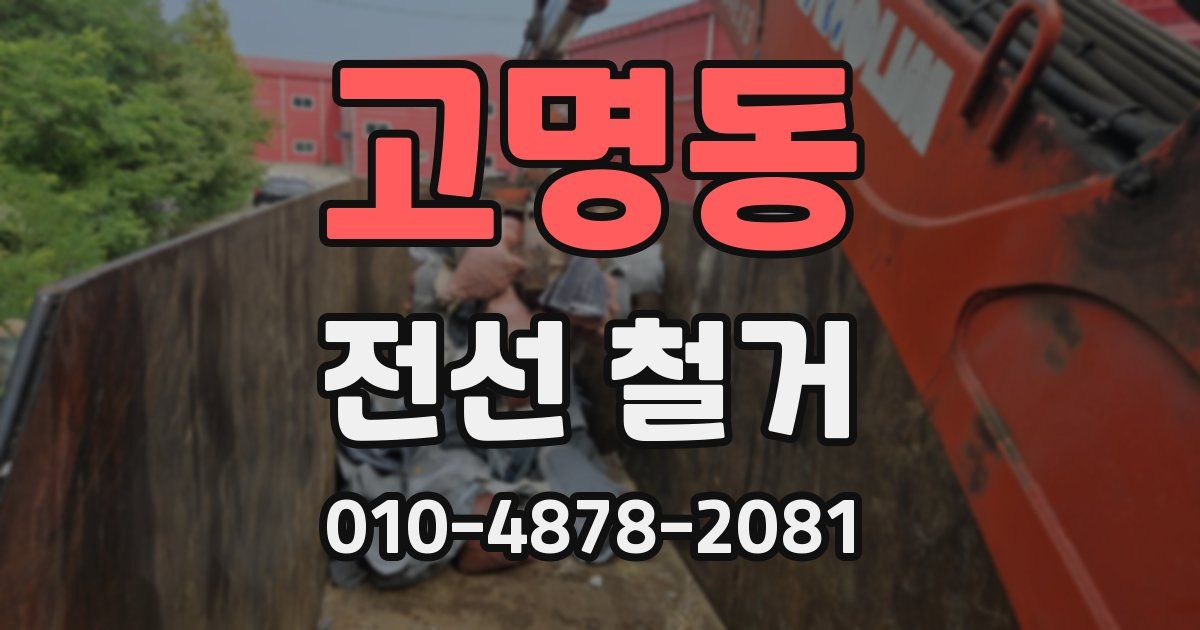 고명동 전선 철거