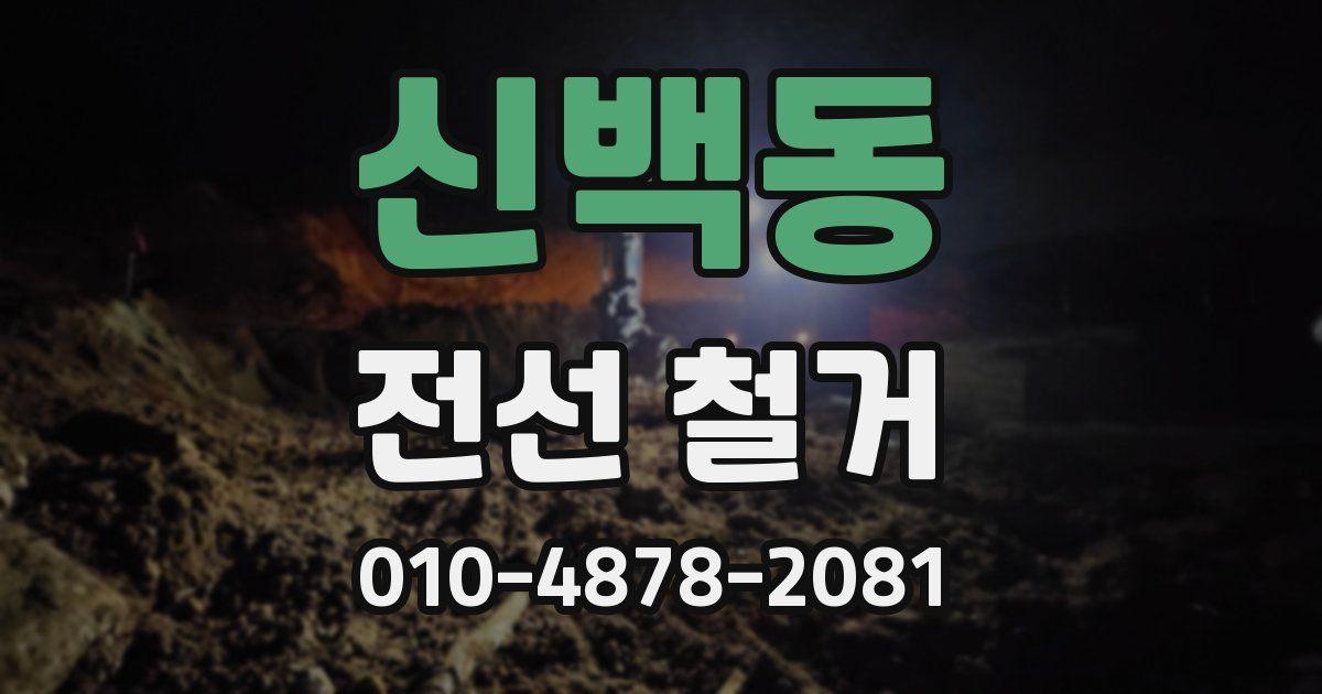 신백동 전선 철거