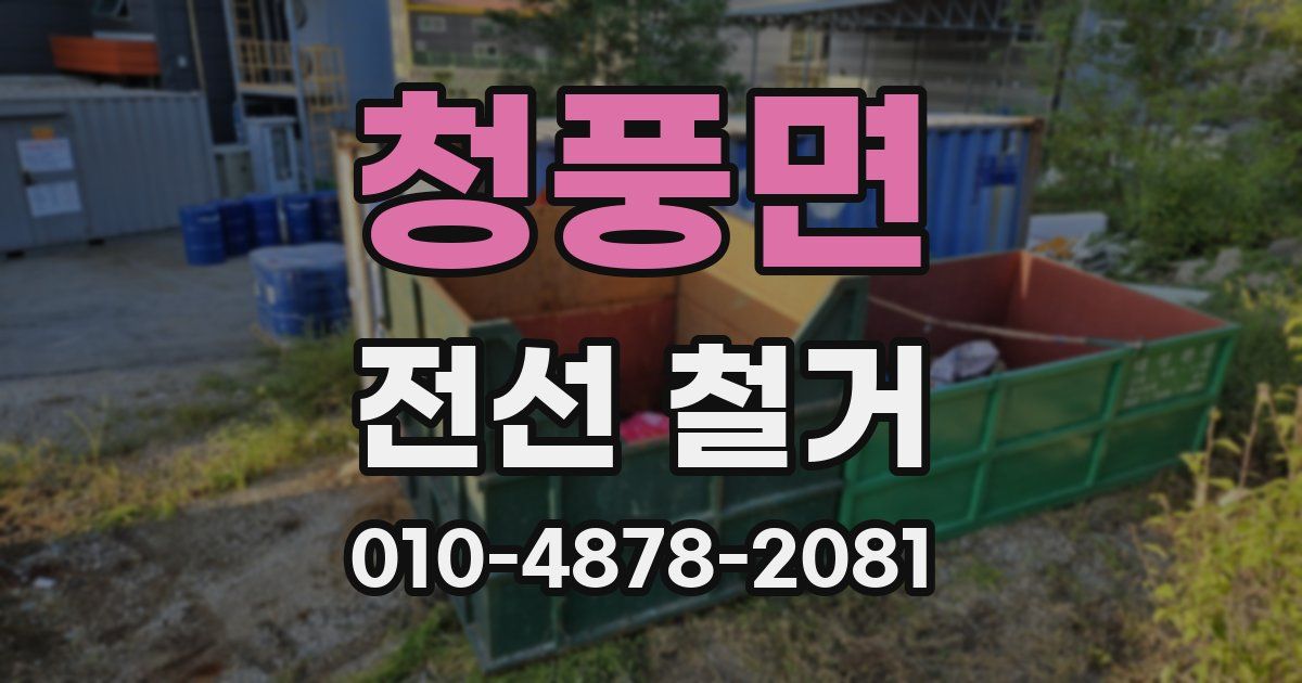 청풍면 전선 철거