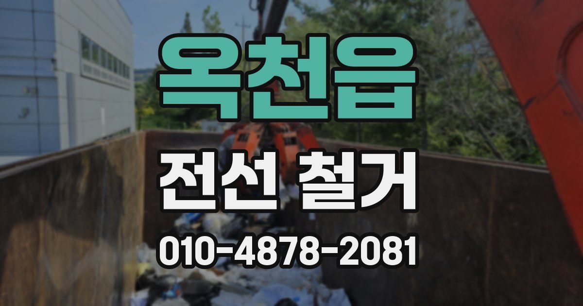 옥천읍 전선 철거