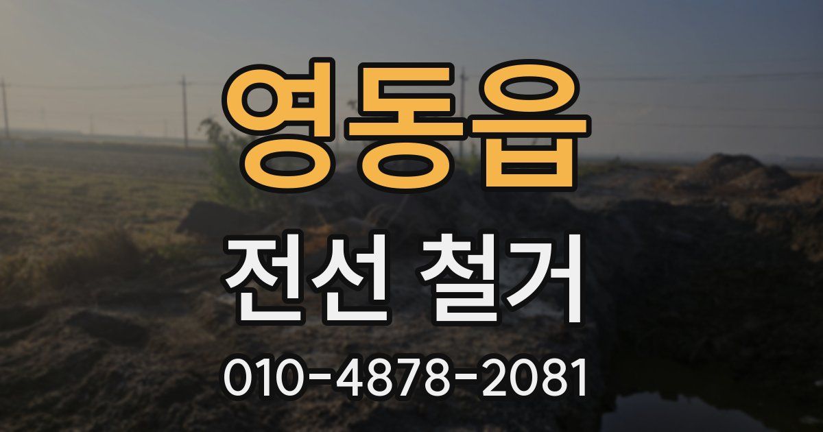 영동읍 전선 철거