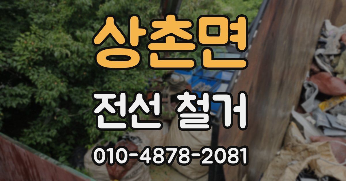 상촌면 전선 철거