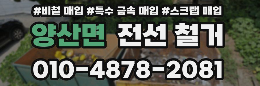 양산면 전선 철거