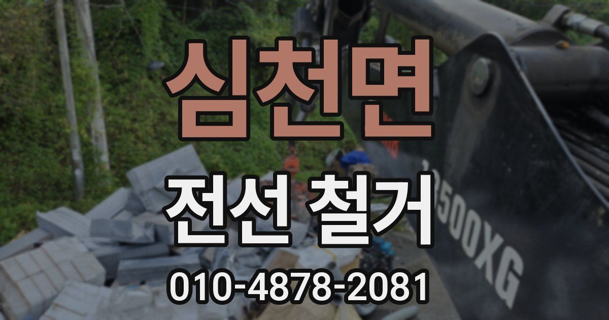 심천면 전선 철거