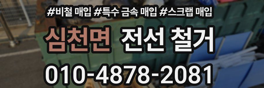 심천면 전선 철거