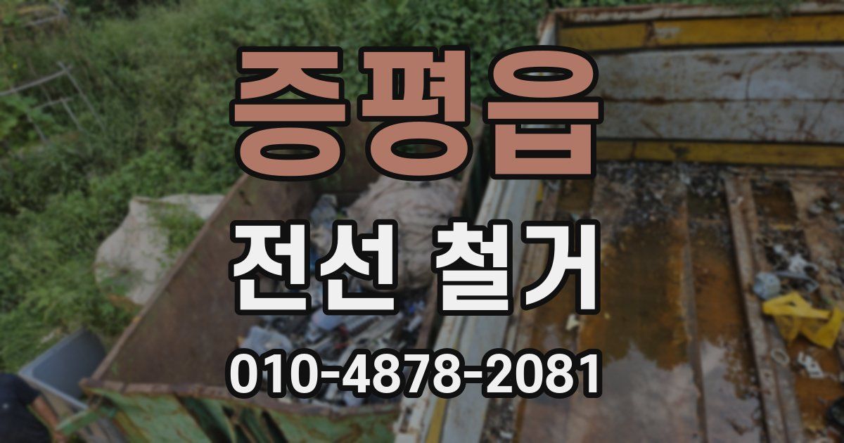 증평읍 전선 철거