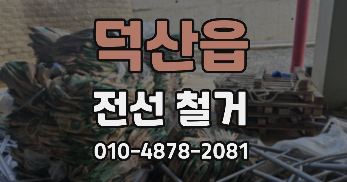 덕산읍 전선 철거