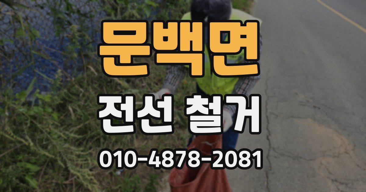 문백면 전선 철거