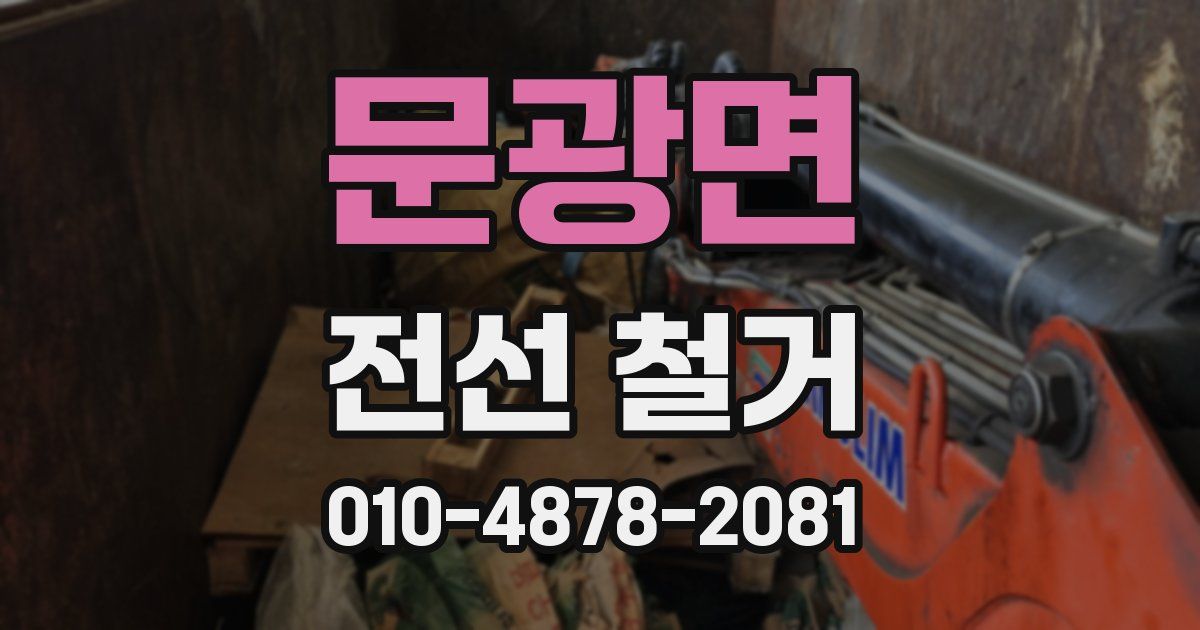문광면 전선 철거