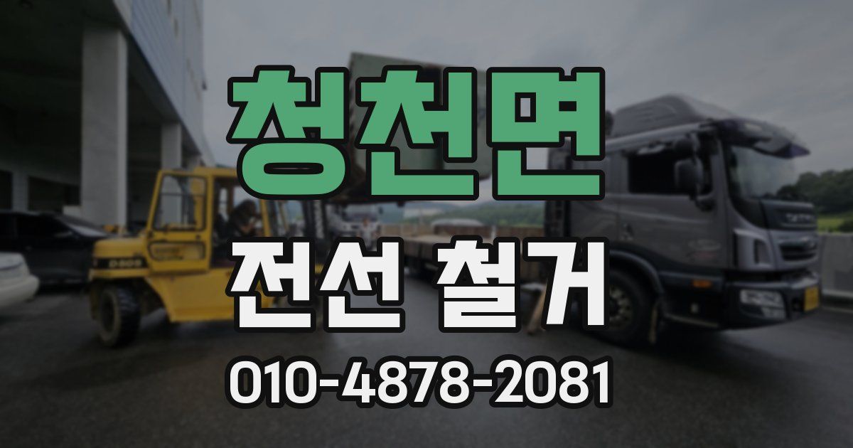 청천면 전선 철거
