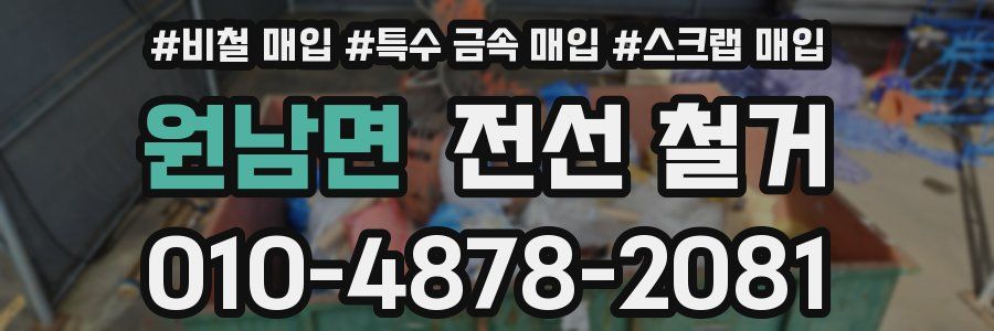 원남면 전선 철거