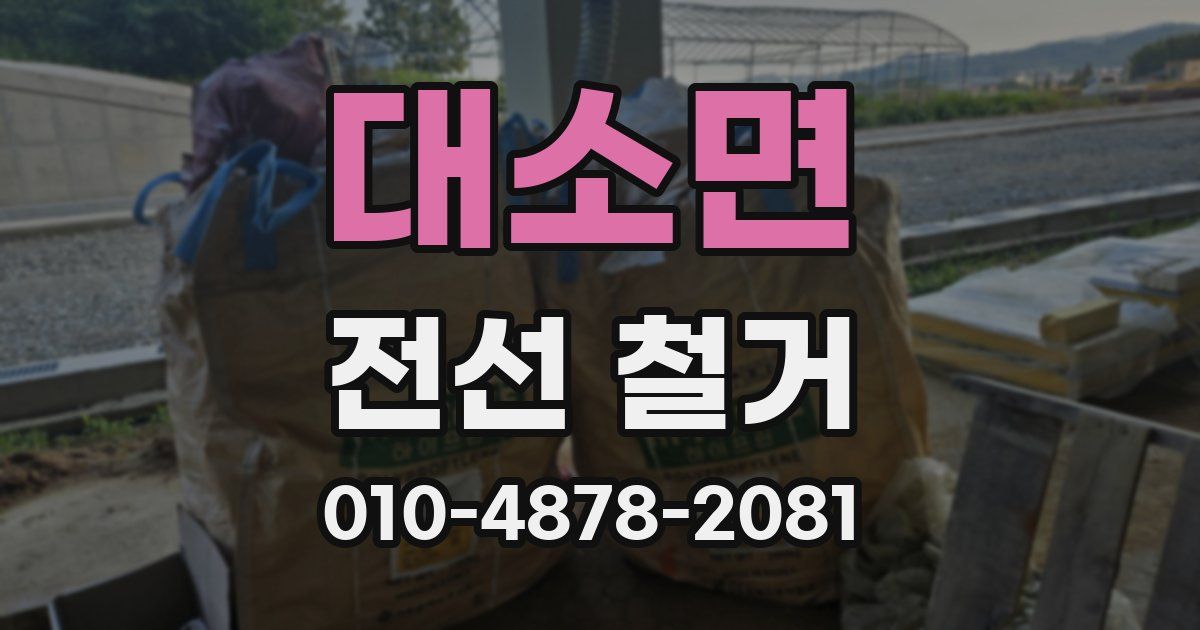 대소면 전선 철거