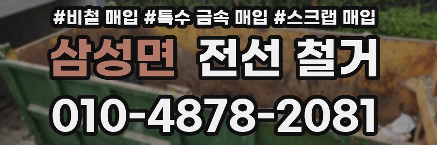 삼성면 전선 철거
