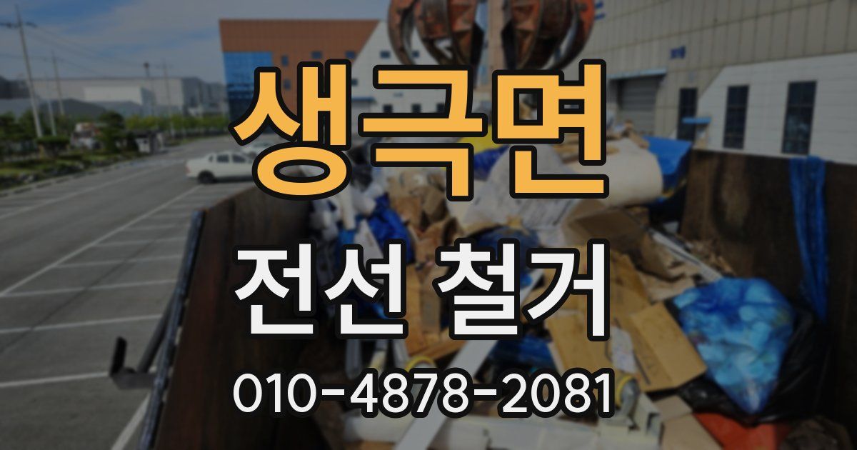 생극면 전선 철거
