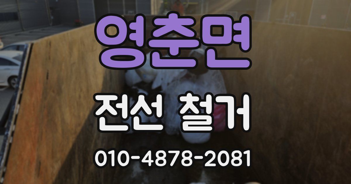 영춘면 전선 철거