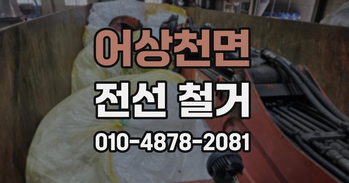 어상천면 전선 철거