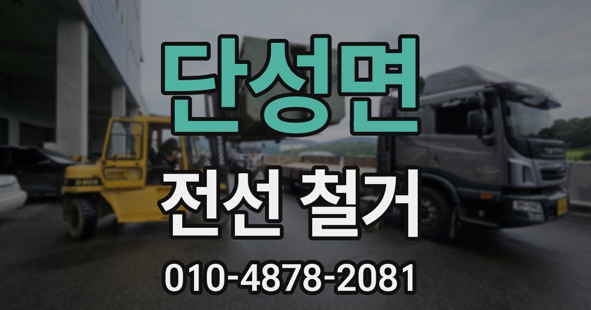 단성면 전선 철거