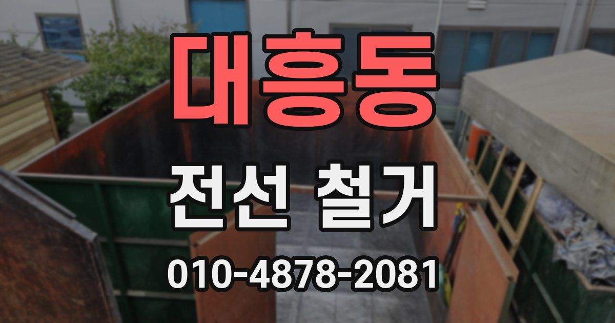 대흥동 전선 철거