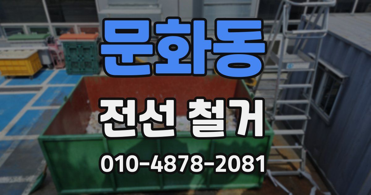 문화동 전선 철거