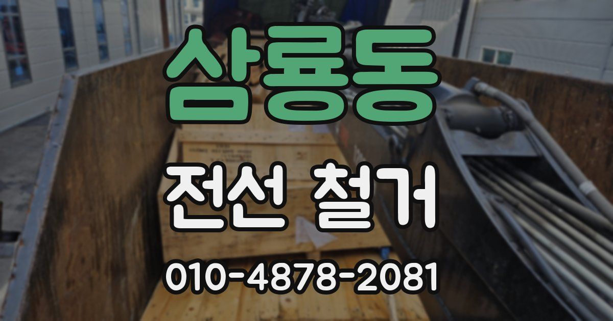 삼룡동 전선 철거