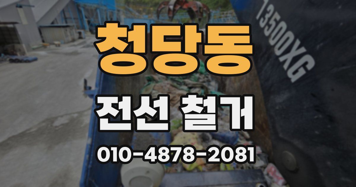 청당동 전선 철거