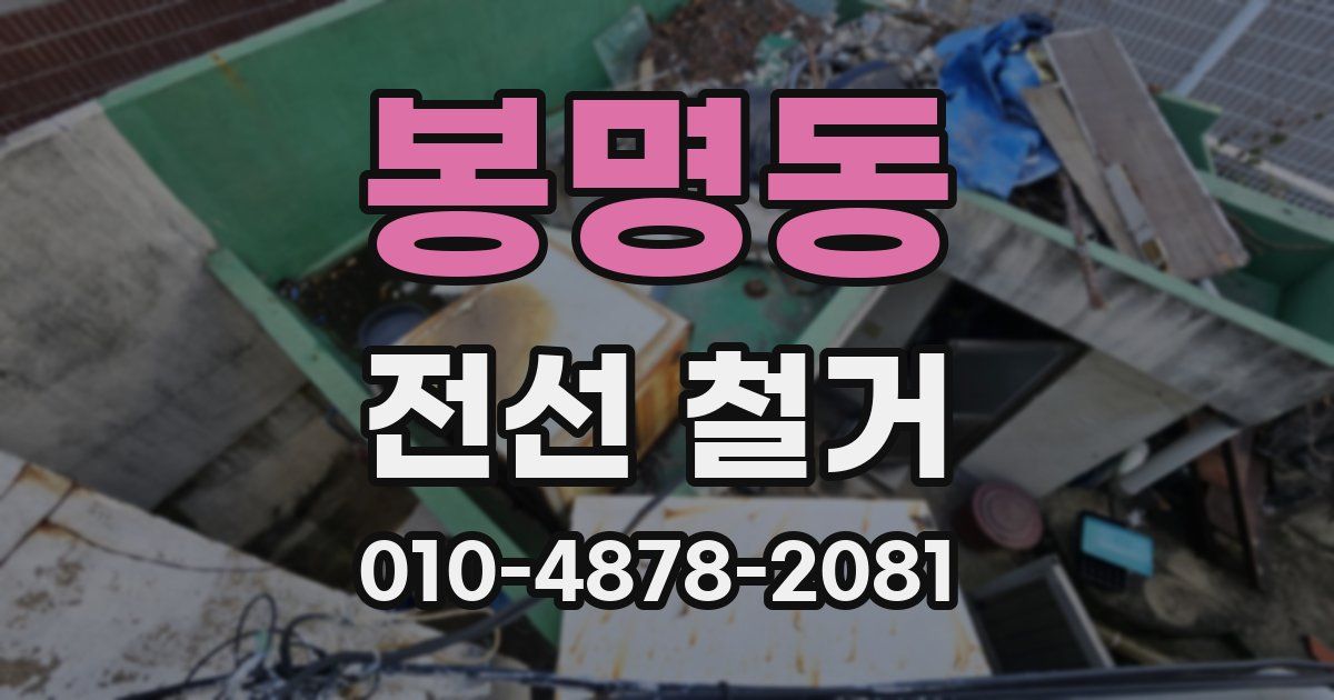 봉명동 전선 철거