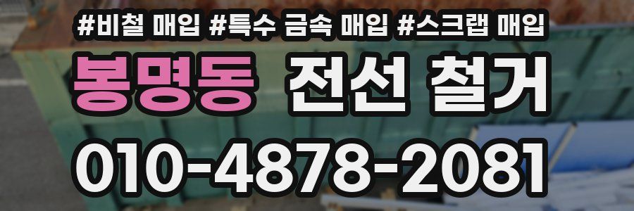 봉명동 전선 철거