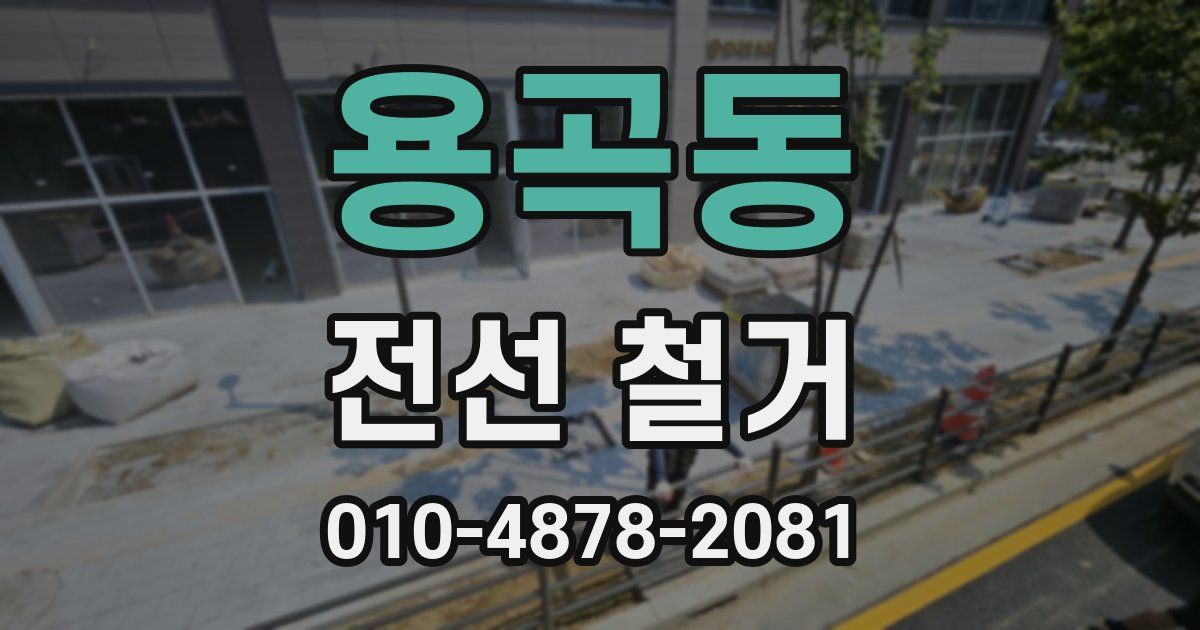 용곡동 전선 철거