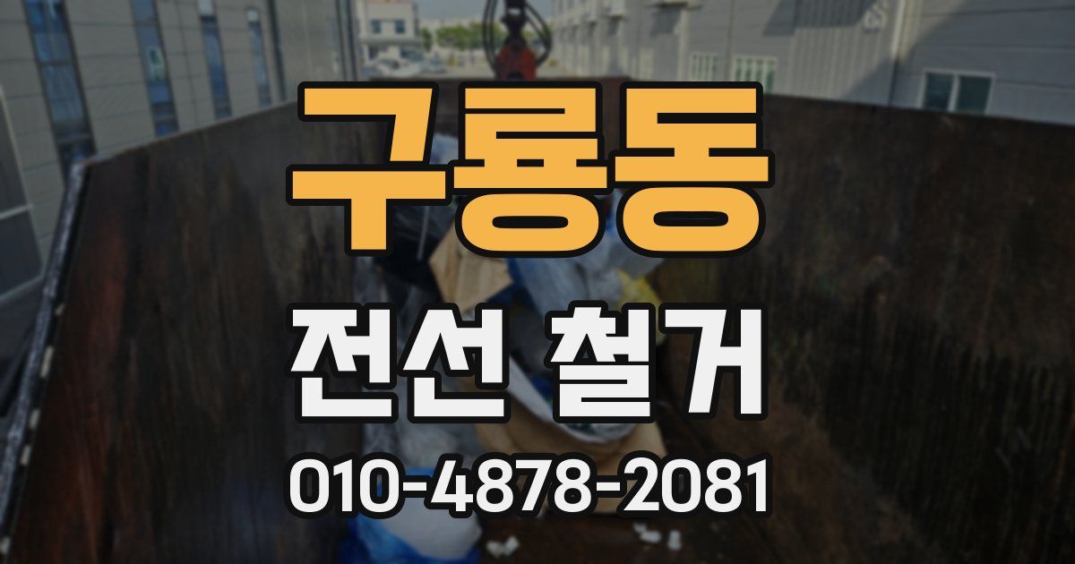 구룡동 전선 철거